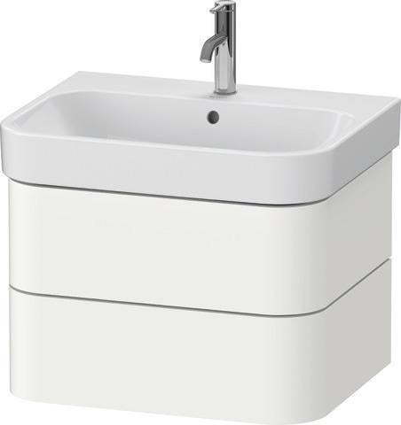 Duravit Waschtischunterbau Happy D.2 Plus 625 mm taupe supermatt mit Tip-On-Technik