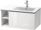 Duravit L-Cube Waschtischunterbau 820 mm, 1 Auszug, Becken rechts, Amerikanisch Nussbaum
