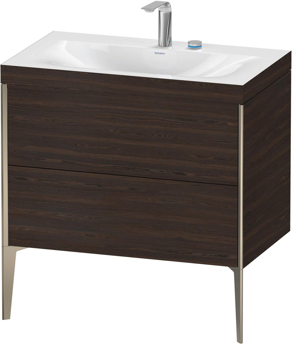 DURAVIT XViu c-bonded Waschtischset 800 mm bodenstehend mit 2 Auszügen und Tip-on Technik