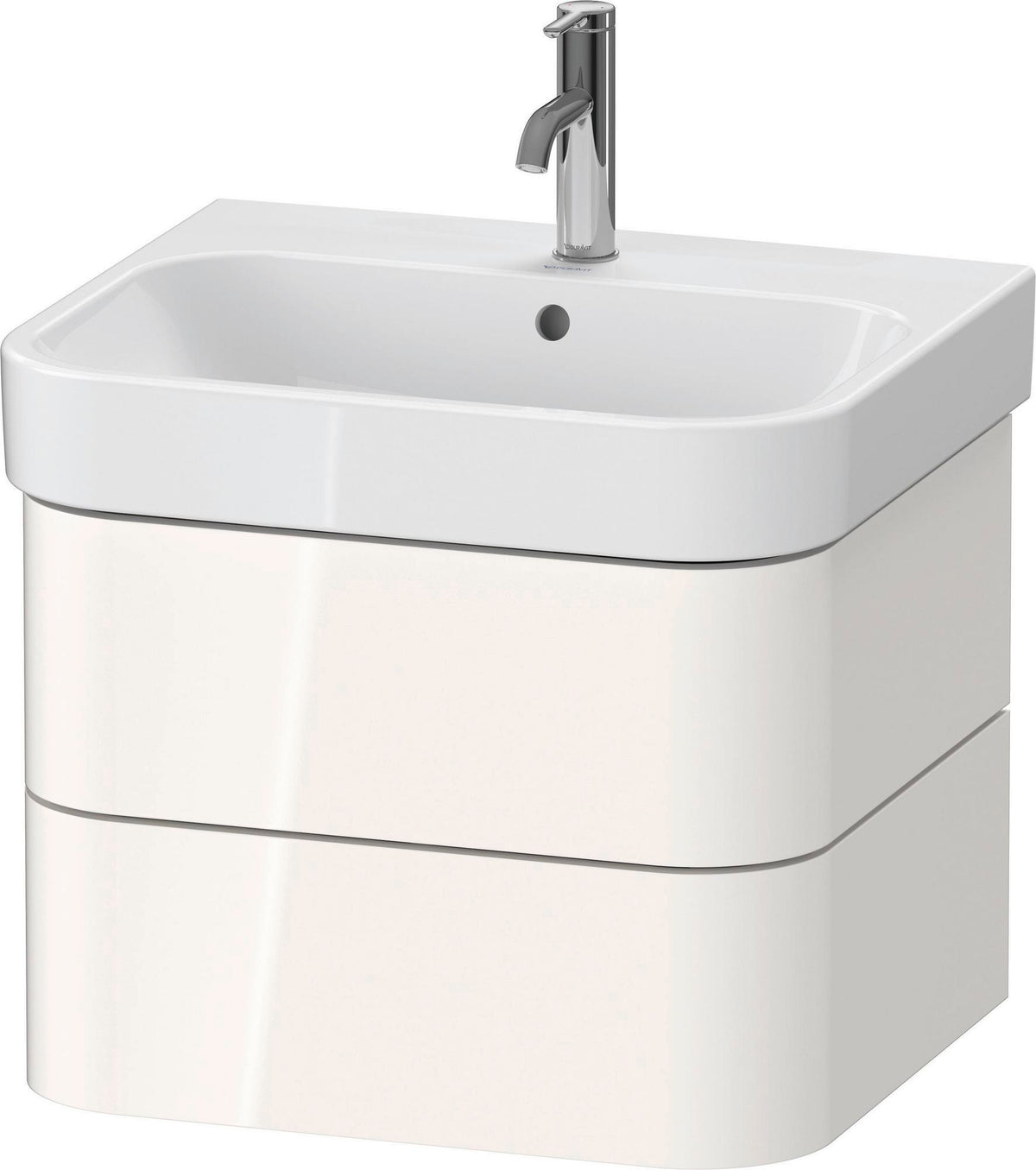 DURAVIT Happy D.2 Waschtischunterbau 575 mm, 2 Schubkästen, Tip-On, Taupe supermatt