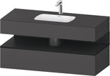 DURAVIT Qatego Studio F. A. Porsche Einbauwaschtisch mit Konsolenwaschtischunterbau 1200 mm Weiß Matt