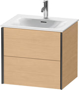 DURAVIT XViu Waschtischunterbau wandhängend 610 mm Eiche Natur mit 2 Schubkästen