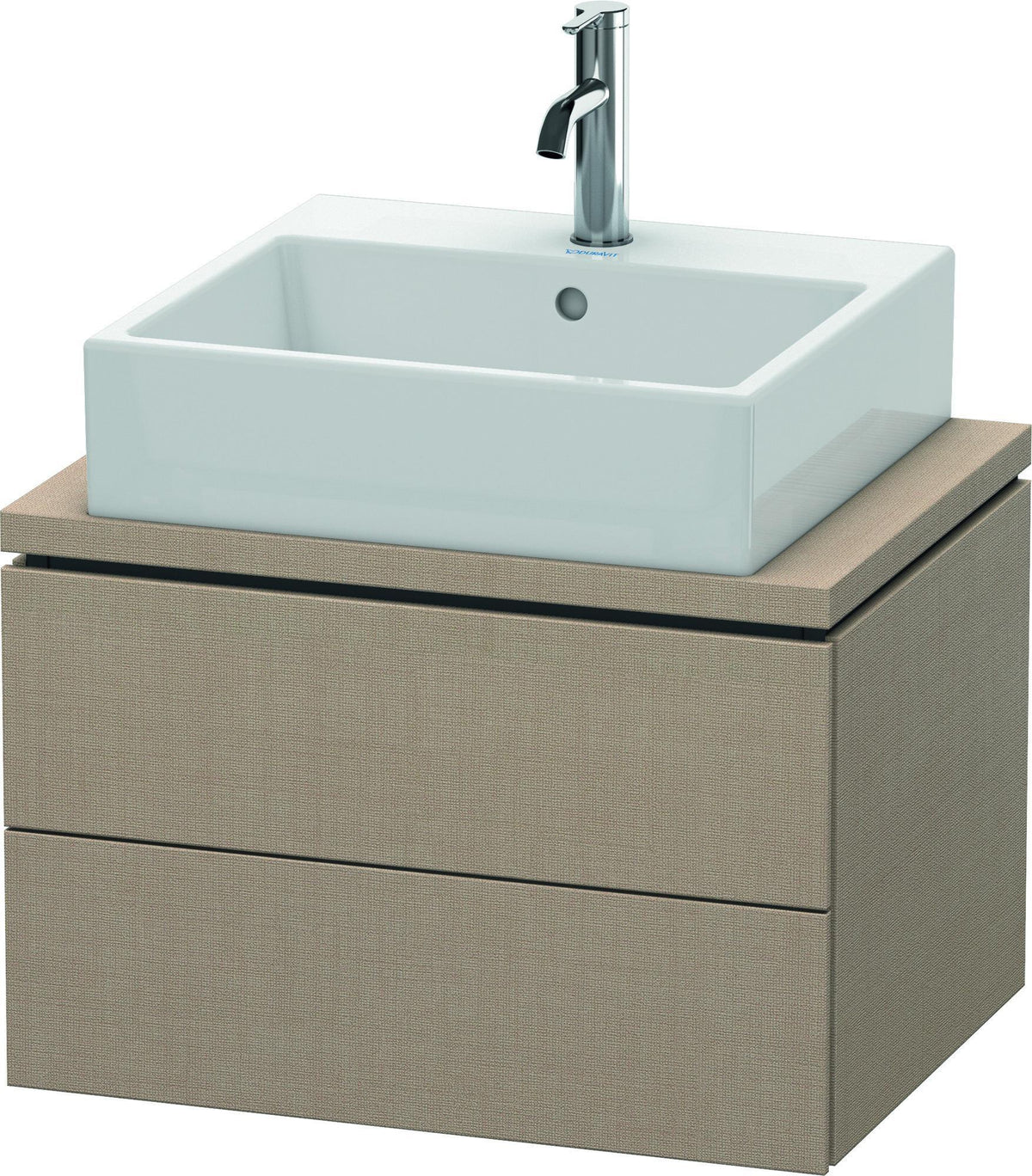 Duravit L-Cube Konsolenwaschtischunterbau 620 mm betongrau matt mit 2 Schubkästen und Tip-On-Technik