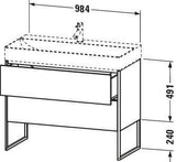 Duravit XSquare Waschtischunterbau 984x731x460 mm mit Fußgestell, s-matt und Ahorn