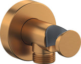 DURAVIT Wandanschlussbogen 55x102 mm rund in Gold poliert – Brausen und Zubehör