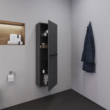 Duravit D-Neo Halbhochschrank 400 mm Eiche mit 1 Tür und Soft-Close