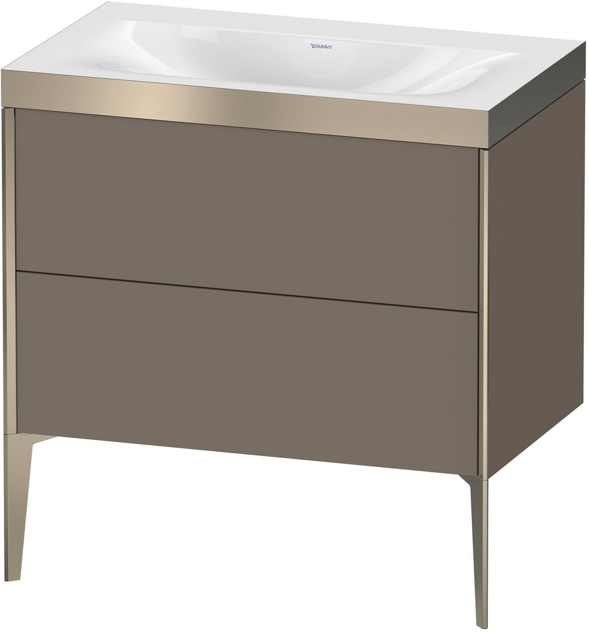 DURAVIT XViu c-bonded Waschtischset bodenstehend 800 mm mit 2 Auszügen und Push-Open