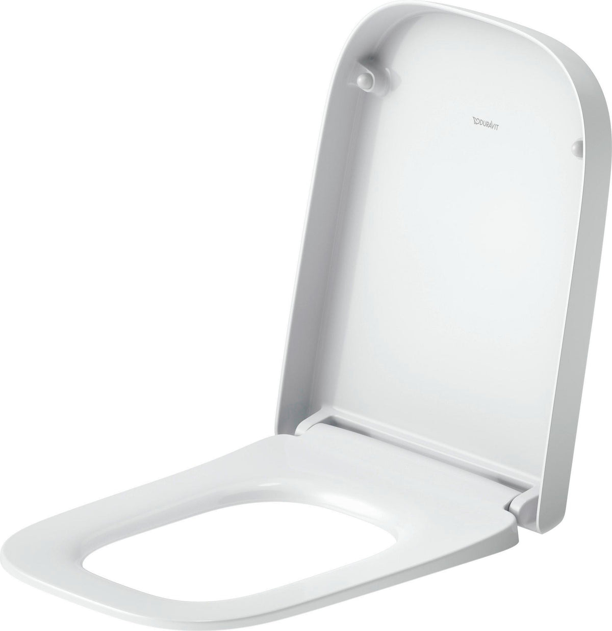 DURAVIT Univavo WC-Sitz eckig tief 448 mm mit Absenkautomatik, abnehmbar, Edelstahl-Scharniere, Weiß