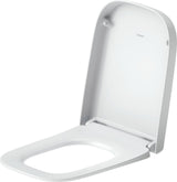 DURAVIT Univavo WC-Sitz eckig tief 448 mm mit Absenkautomatik, abnehmbar, Edelstahl-Scharniere, Weiß