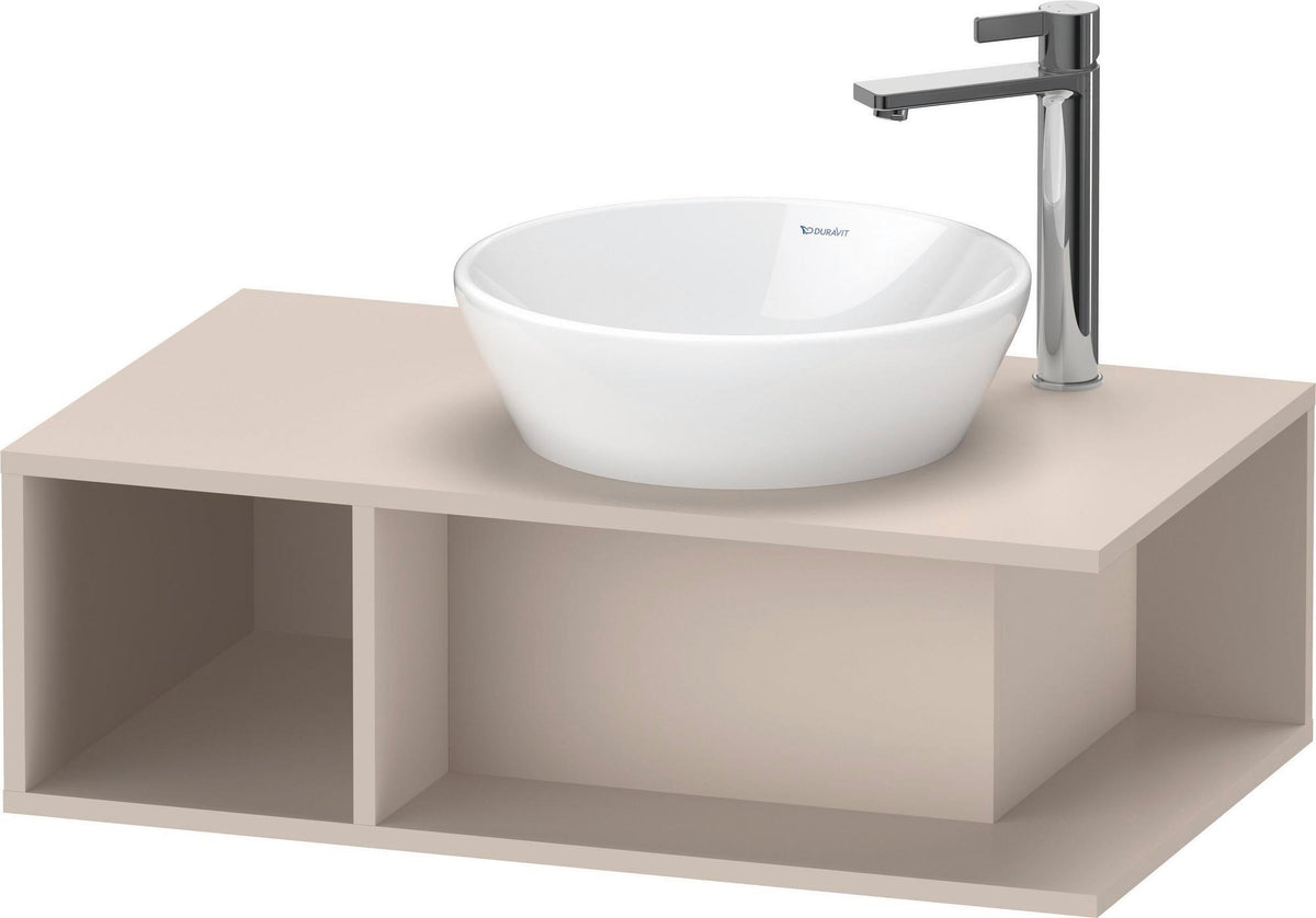 DURAVIT D-Neo Waschtischunterbau wandhängend 800 mm betongrau matt, Becken rechts, 1 offenes Fach