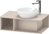 DURAVIT D-Neo Waschtischunterbau wandhängend 800 mm betongrau matt, Becken rechts, 1 offenes Fach