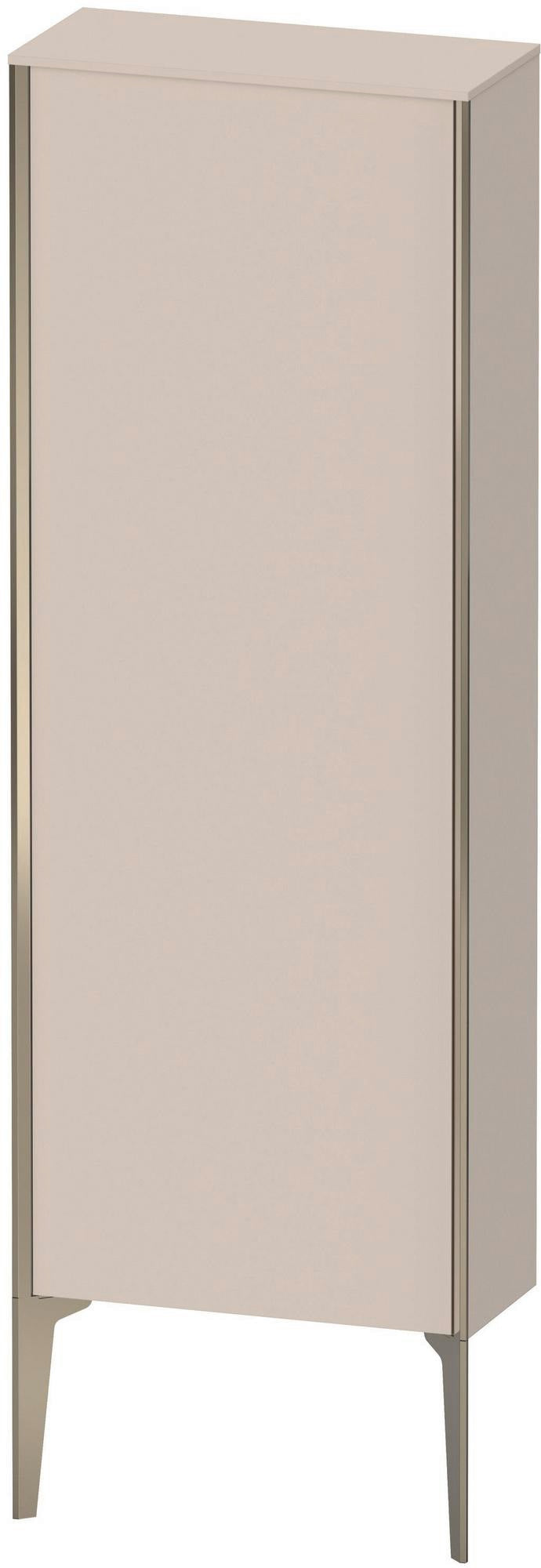 Duravit XViu Halbhochschrank 1330 mm, rechts, champagner matt/basalt matt, 1 Tür