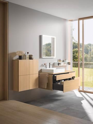 DURAVIT L-Cube Regalelement 800 mm, 3 Fächer, betongrau matt, wandhängend