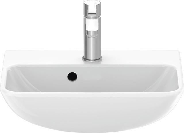 DURAVIT ME by Starck Handwaschbecken 450 mm mit Überlauf, 1 Hahnloch, weiß seidenmatt