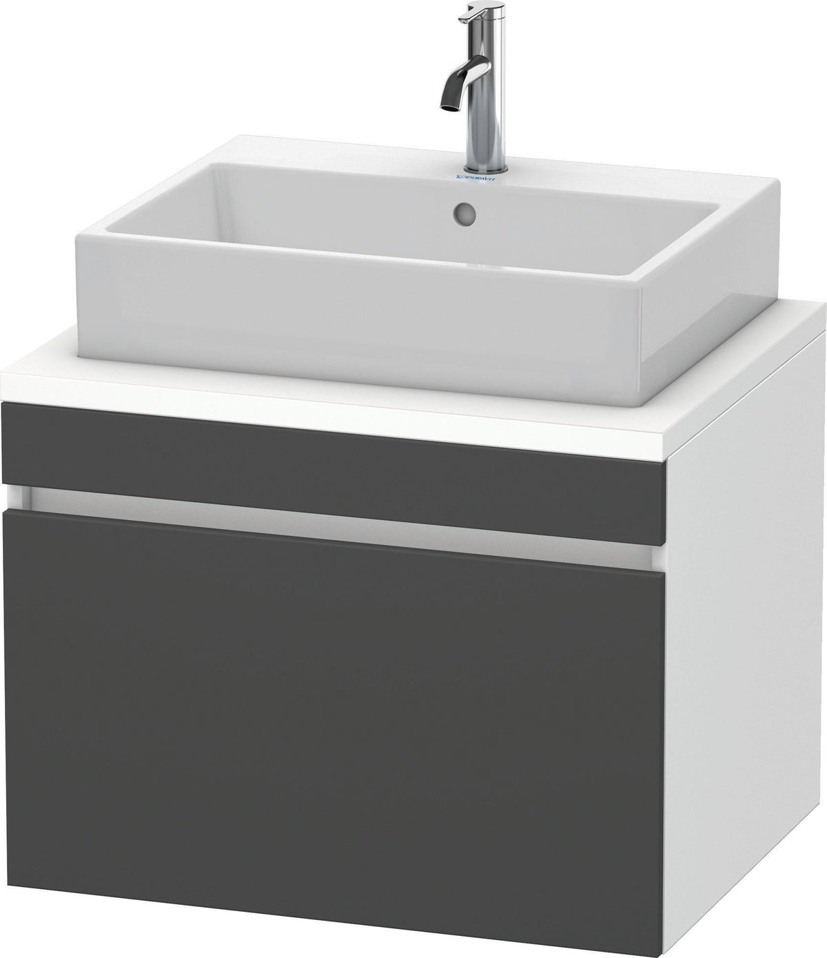 Duravit DuraStyle Konsolenwaschtischunterbau 700 mm betongrau matt mit 1 Auszug und Soft-Close