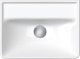 DURAVIT D-Neo Handwaschbecken 450 mm weiß mit WonderGliss – Wandhängend, 1 Hahnloch