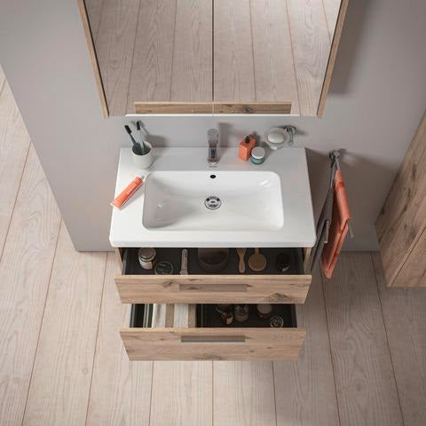 DURAVIT D-Code 2.0 Waschtischunterbau 784 mm Eiche Marmor mit Soft-Close