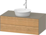 DURAVIT White Tulip Wand-Waschtischunterbau 1000 mm, 2 Schubkästen, Weiß Seidenmatt, LED