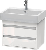 Duravit Ketho Waschtischunterbau 650 mm weiß matt – 2 Schubkästen, wandhängend, Soft-Close