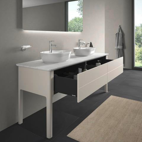 DURAVIT Luv Waschtischunterbau bodenstehend 1733 mm, 2 Auszüge, Weiß Seidenmatt, Tip-On