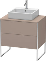 DURAVIT XSquare Waschtischunterbau bodenstehend 800 mm Basalt Matt mit 2 Schubladen
