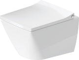 DURAVIT Wand-WC Design Classics Viu Compact 480 mm spülrandlos Weiß mit Durafix