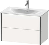 Duravit XViu Waschtischunterbau wandhängend 810 mm, 2 Schubkästen, champagner matt/weiß matt