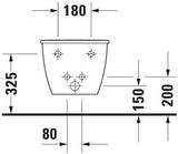 Duravit Wand-Bidet Darling New Compact 485 mm mit Überlauf & Hahnlochbank, weiß