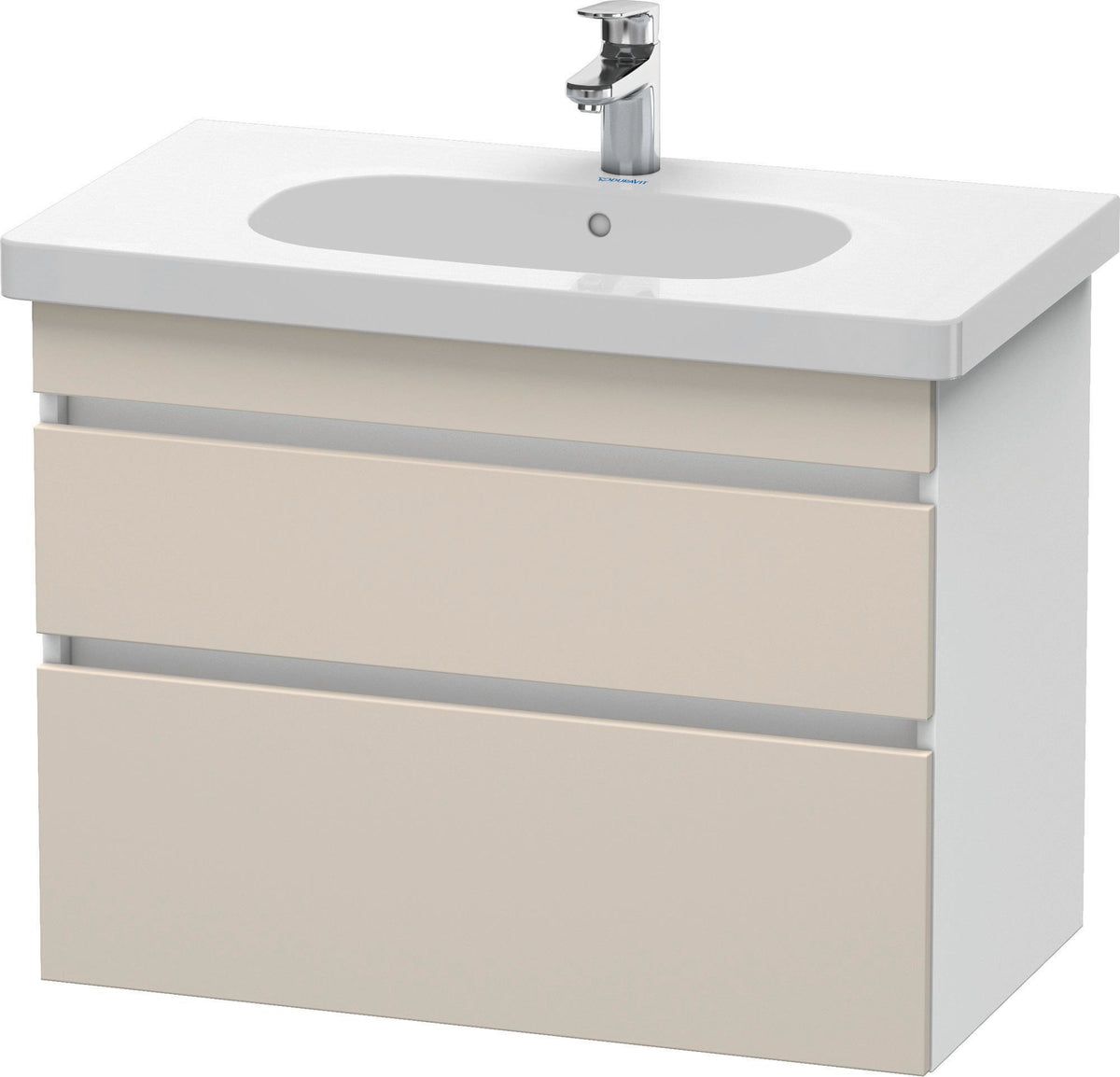 DURAVIT DuraStyle Waschtischunterbau 800 mm wandhängend, 2 Schubkästen, weiß matt – mit Soft-Close