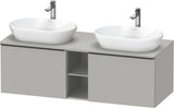 DURAVIT D-Neo Konsolenwaschtischunterbau 1400 mm betongrau matt mit 2 Auszügen und Bronze-Griffen