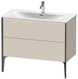 Duravit Waschtischunterbau XVIU 591x1010x480mm Prof. Champ weiß matt – 2 Auszüge, Tip-On-Technik