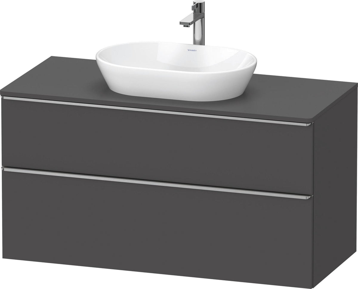 DURAVIT D-Neo Konsolenwaschtischunterbau 1200 mm Eiche Schwarz Matt mit Bronze Griff