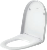 DURAVIT Univavo WC-Sitz D-Form tief 457 mm mit Absenkautomatik, abnehmbar, Edelstahl-Scharniere, Weiß