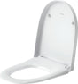DURAVIT Univavo WC-Sitz D-Form tief 457 mm mit Absenkautomatik, abnehmbar, Edelstahl-Scharniere, Weiß