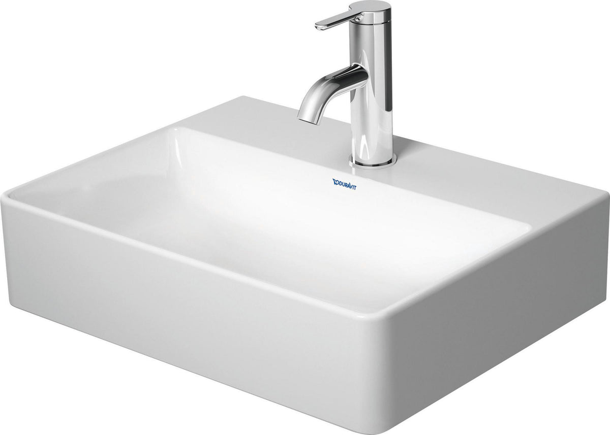 DURAVIT DuraSquare Handwaschbecken 450 mm mit Hahnlochbank, weiß, ohne Überlauf