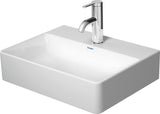 DURAVIT DuraSquare Handwaschbecken 450 mm mit Hahnlochbank, weiß, ohne Überlauf