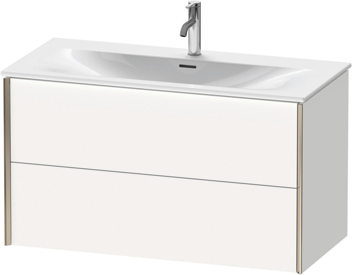 DURAVIT XViu Waschtischunterbau wandhängend 1010 mm, 2 Schubkästen, weiß matt – mit Tip-On-Technik