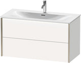 DURAVIT XViu Waschtischunterbau wandhängend 1010 mm, 2 Schubkästen, weiß matt – mit Tip-On-Technik