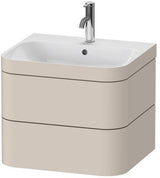 Duravit Waschtischset Happy D.2 Plus 575x490mm mit 2 Schubkästen in Taupe Supermatt