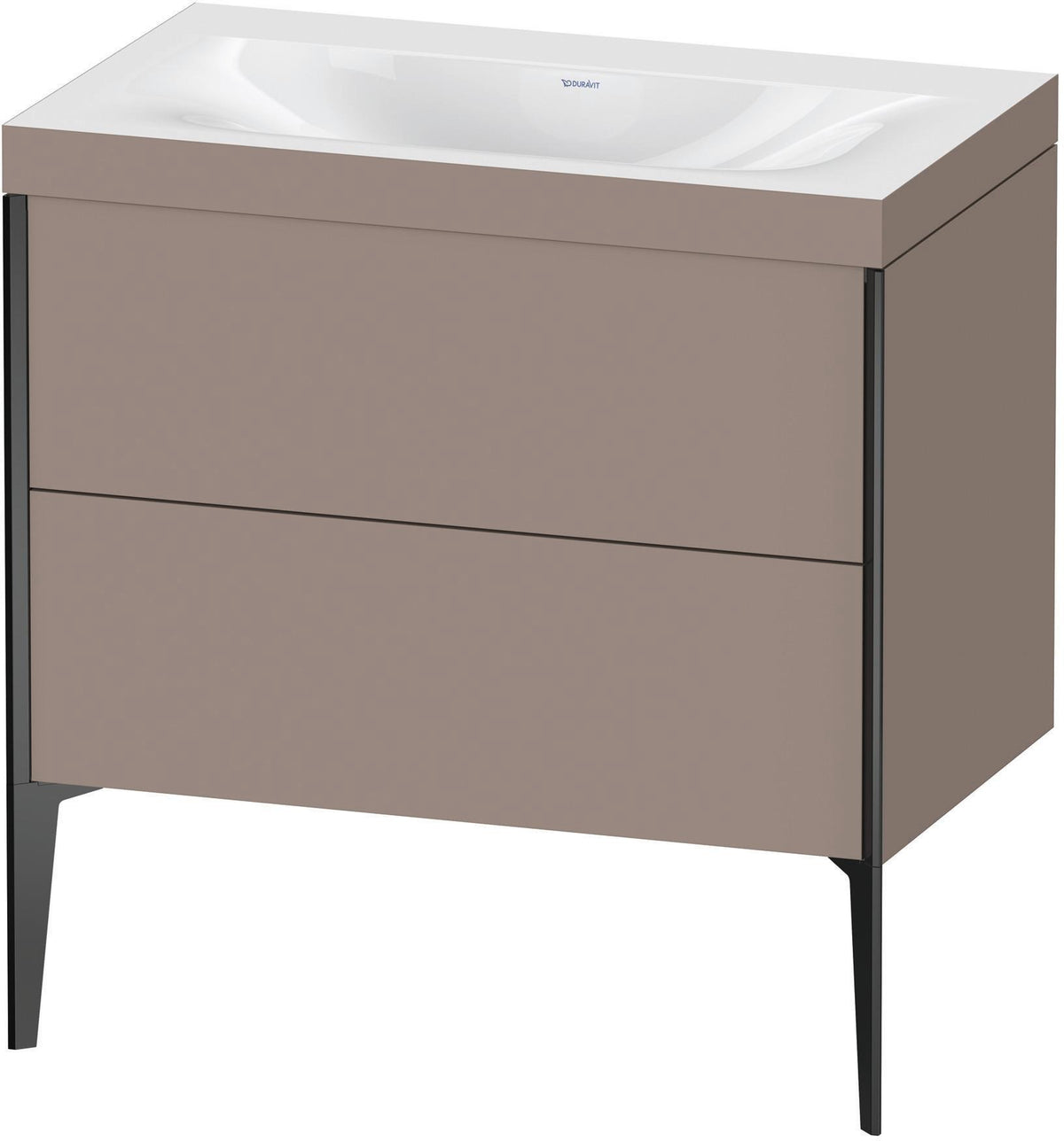DURAVIT XViu c-bonded Waschtischset 800 mm mit 2 Auszügen, bodenstehend, Soft-Close