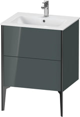 DURAVIT XViu Waschtischunterbau bodenstehend 610 mm, 2 Auszüge, weiß matt – Tip-On & Soft-Close