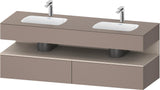 DURAVIT Qatego Studio F. A. Porsche Waschtischset 1600 mm mit Konsolenwaschtischunterbau, 2 Auszüge