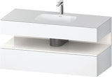 DURAVIT Qatego Studio F. A. Porsche Einbauwaschtisch mit Konsolenwaschtischunterbau 1200 mm Weiß Matt