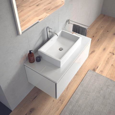 Duravit L-Cube Konsolenwaschtischunterbau 1020 mm betongrau matt mit 2 Schubkästen und Tip-On-Technik