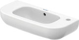 DURAVIT D-Code Handwaschbecken 500 mm mit Überlauf und Hahnlochbank rechts, weiß