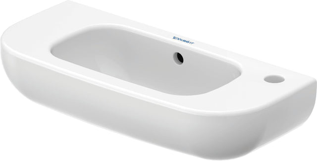 DURAVIT D-Code Handwaschbecken 500 mm mit Überlauf und Hahnlochbank rechts, weiß