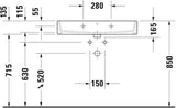DURAVIT Vero Air Waschtisch 800 mm, weiß, ohne Überlauf, mit Hahnlochbank
