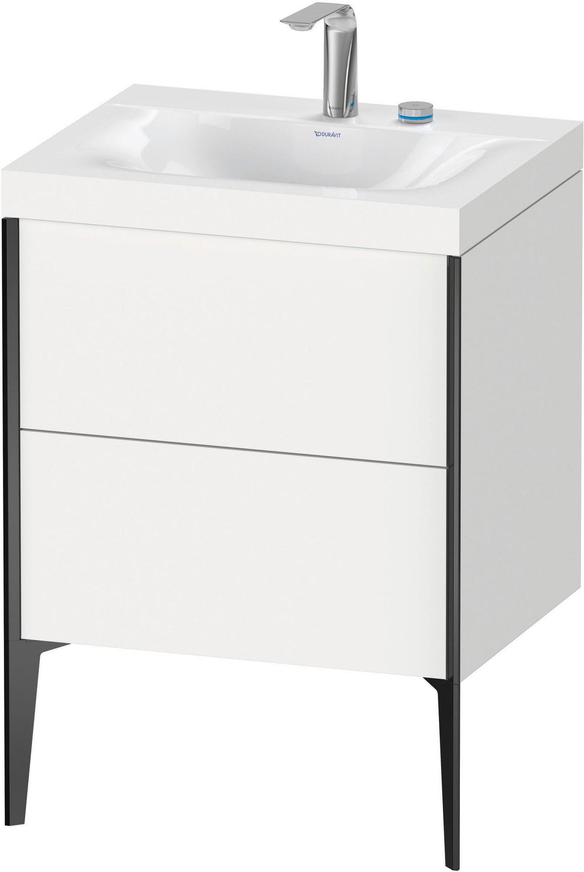 Duravit XViu c-bonded Waschtischset 600 mm weiß bodenstehend mit Push-Open