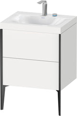 Duravit XViu c-bonded Waschtischset 600 mm weiß bodenstehend mit Push-Open
