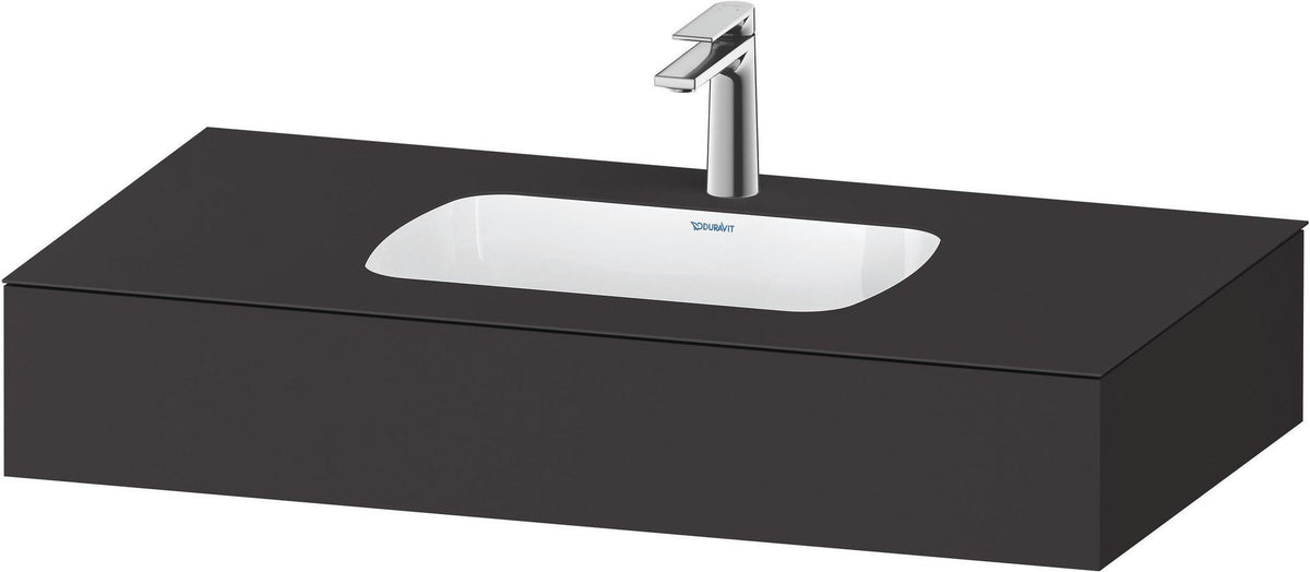 DURAVIT Qatego Einbauwaschtisch mit Konsole 800x550mm Weiß Hochglanz – Studio F. A. Porsche